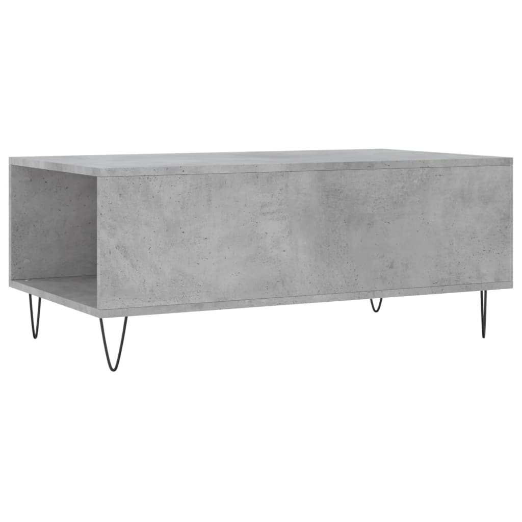 betonszürke szerelt fa dohányzóasztal 90x50x36,5 cm