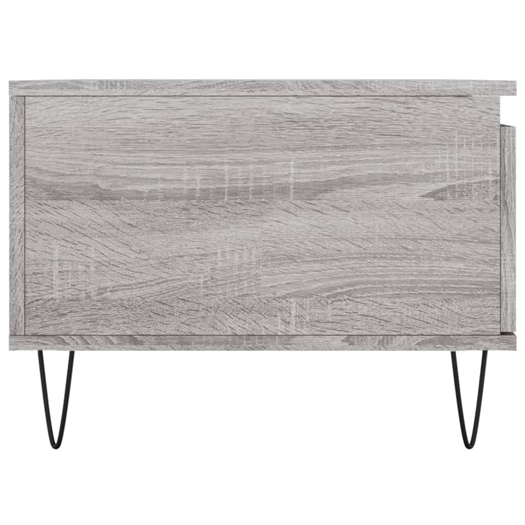 szürke sonoma színű szerelt fa dohányzóasztal 90 x 50 x 36,5 cm