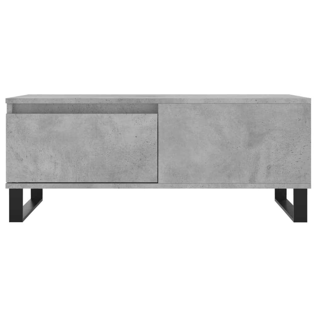 betonszürke szerelt fa dohányzóasztal 90x50x36,5 cm