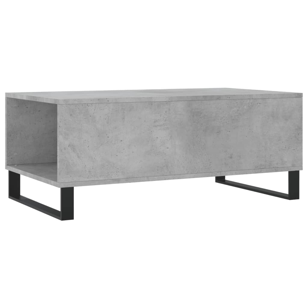 betonszürke szerelt fa dohányzóasztal 90x50x36,5 cm