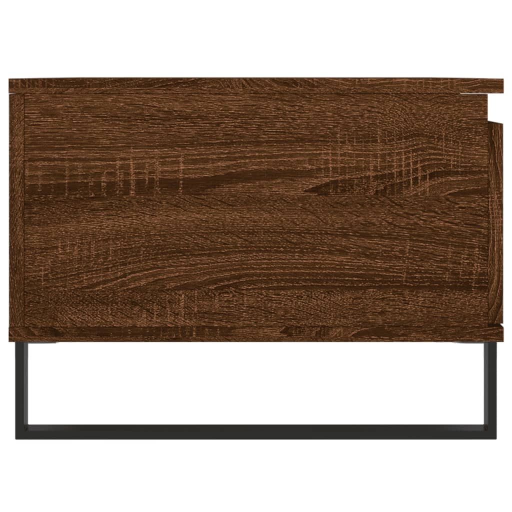 barna tölgyszínű szerelt fa dohányzóasztal 90x50x36,5 cm
