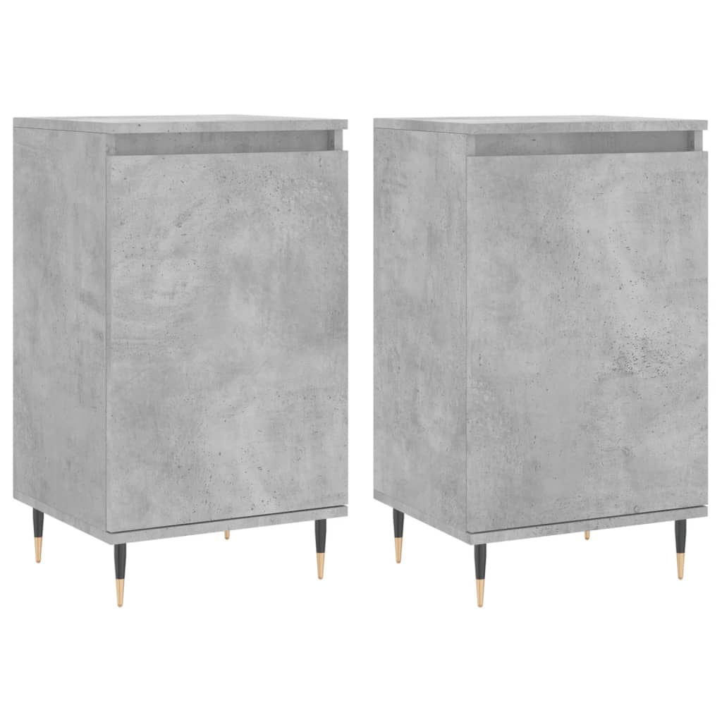 2 db betonszürke szerelt fa tálalószekrény 40 x 35 x 70 cm