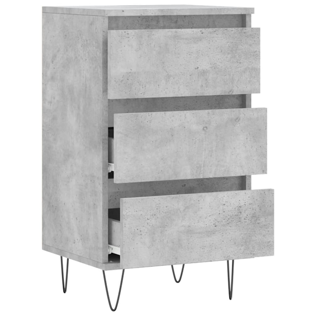 betonszürke szerelt fa tálalószekrény 40 x 35 x 70 cm