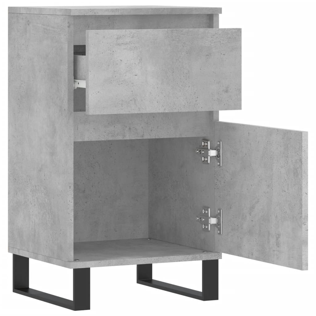 2 db betonszürke szerelt fa tálalószekrény 40 x 35 x 70 cm