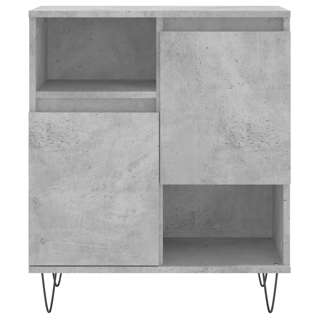 betonszürke szerelt fa tálalószekrény 60 x 35 x 70 cm