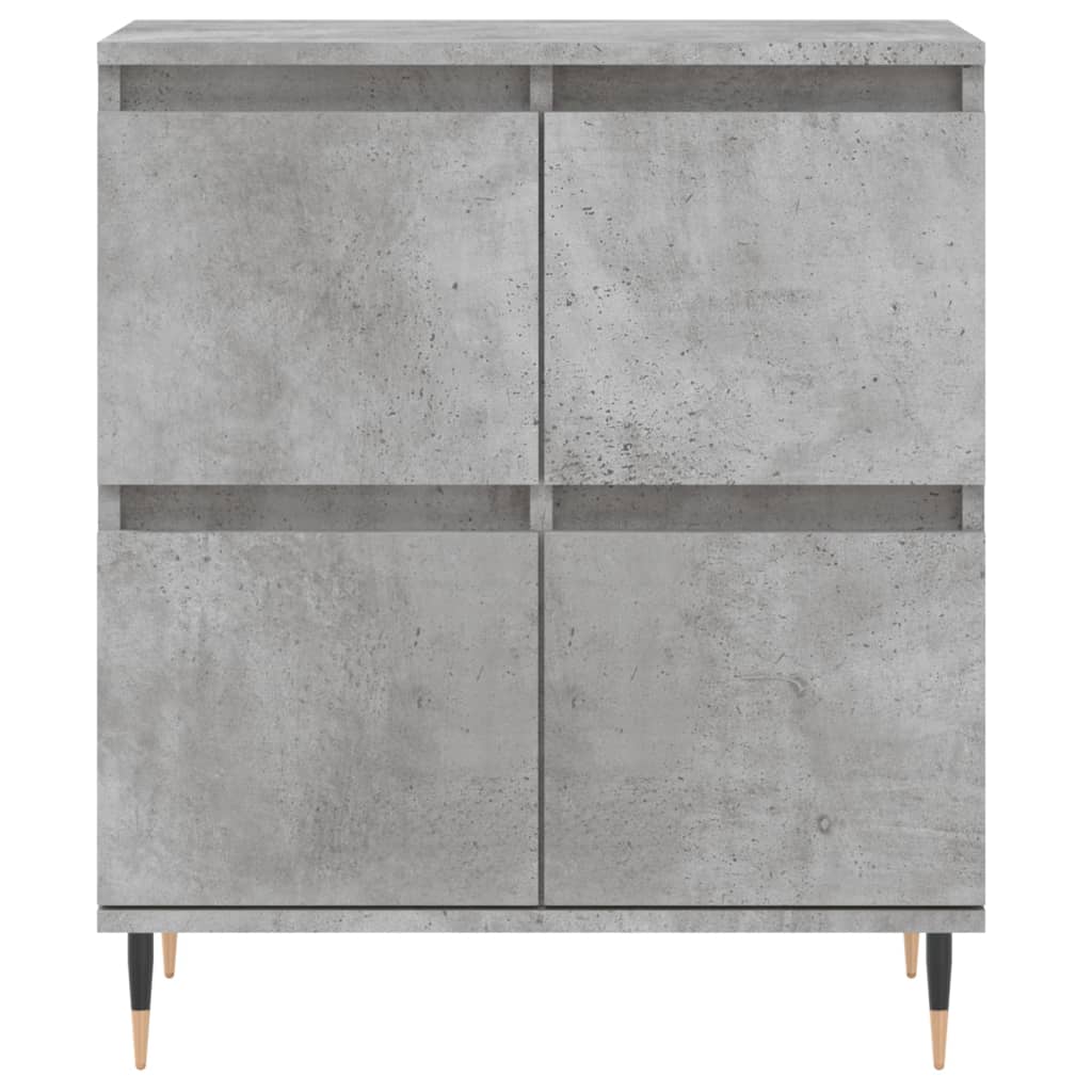 betonszürke szerelt fa tálalószekrény 60 x 35 x 70 cm