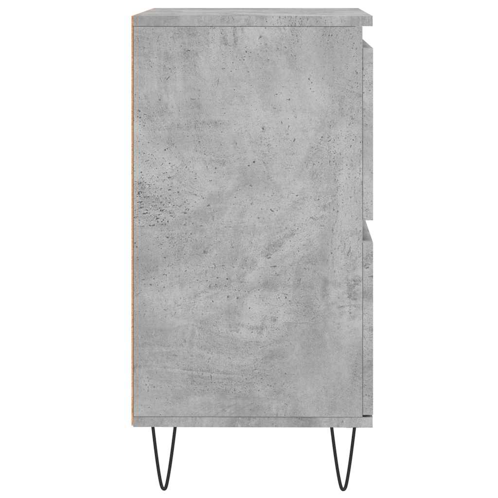 betonszürke szerelt fa tálalószekrény 60 x 35 x 70 cm