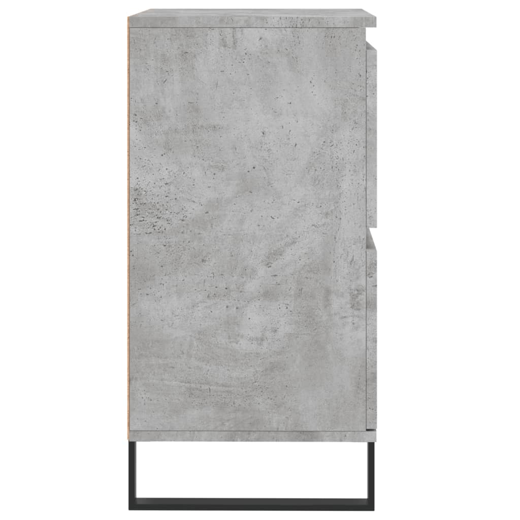 betonszürke szerelt fa tálalószekrény 60 x 35 x 70 cm
