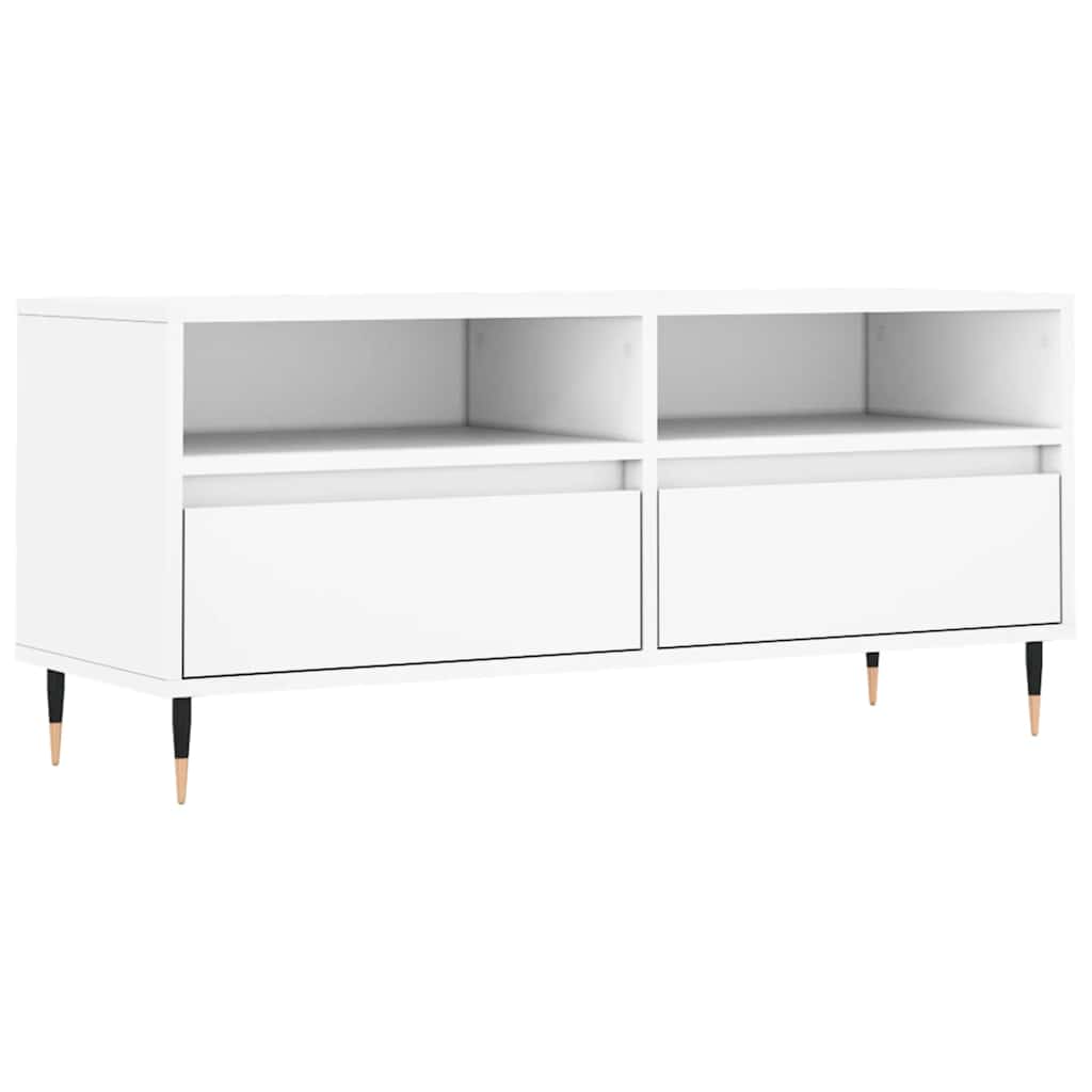 fehér szerelt fa TV-szekrény 100x34,5x44,5 cm