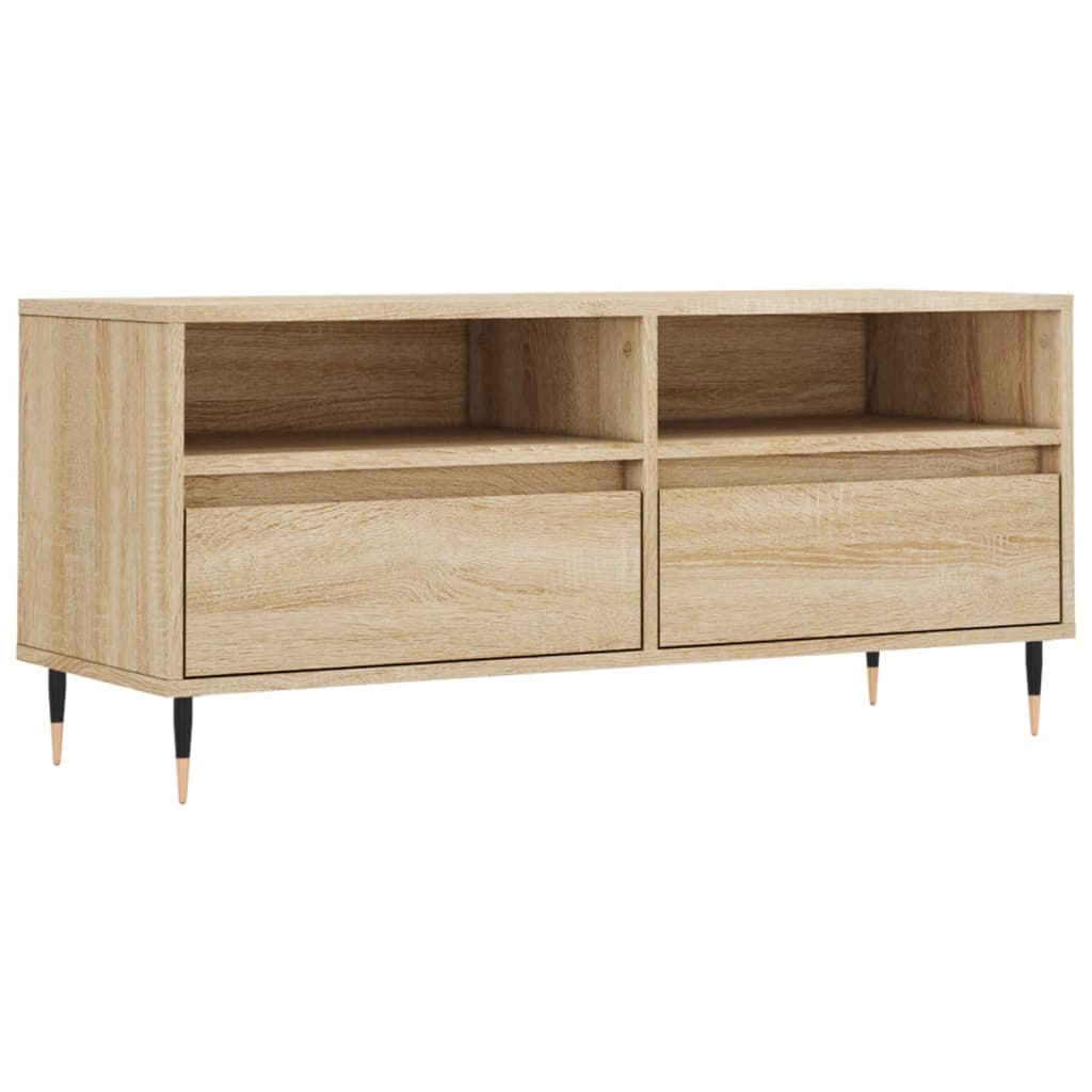 sonoma tölgyszínű szerelt fa TV-szekrény 100x34,5x44,5 cm