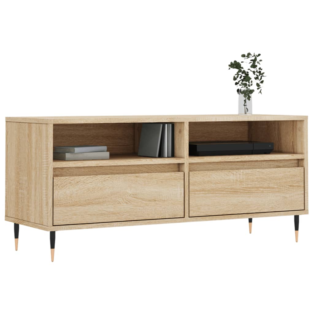 sonoma tölgyszínű szerelt fa TV-szekrény 100x34,5x44,5 cm
