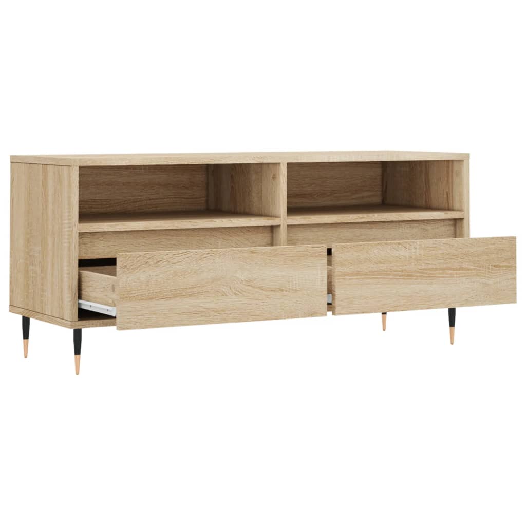 sonoma tölgyszínű szerelt fa TV-szekrény 100x34,5x44,5 cm