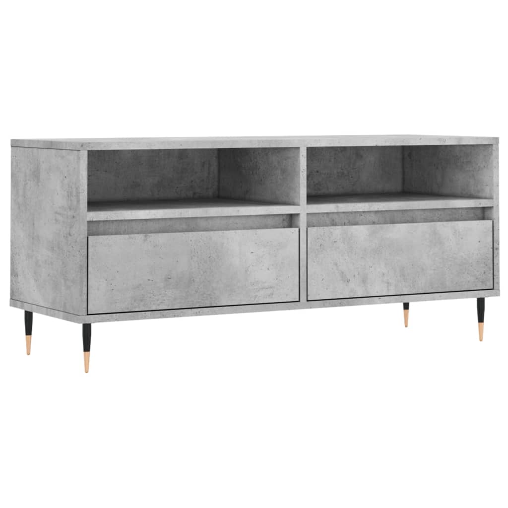 betonszürke szerelt fa TV-szekrény 100x34,5x44,5 cm