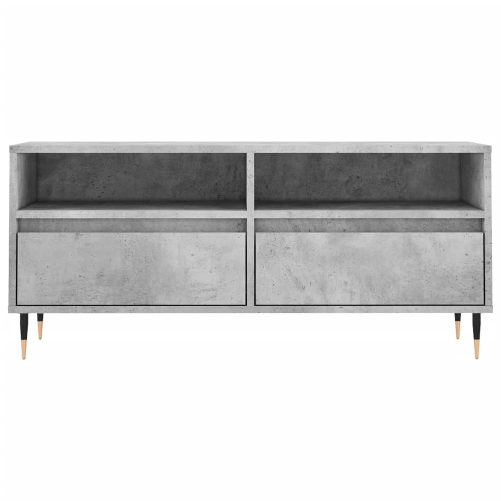betonszürke szerelt fa TV-szekrény 100x34,5x44,5 cm