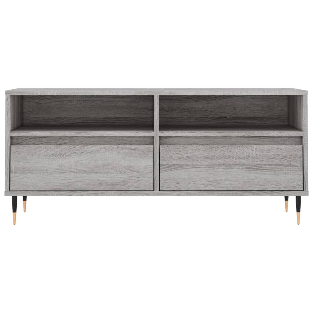 szürke sonoma színű szerelt fa TV-szekrény 100x34,5x44,5 cm