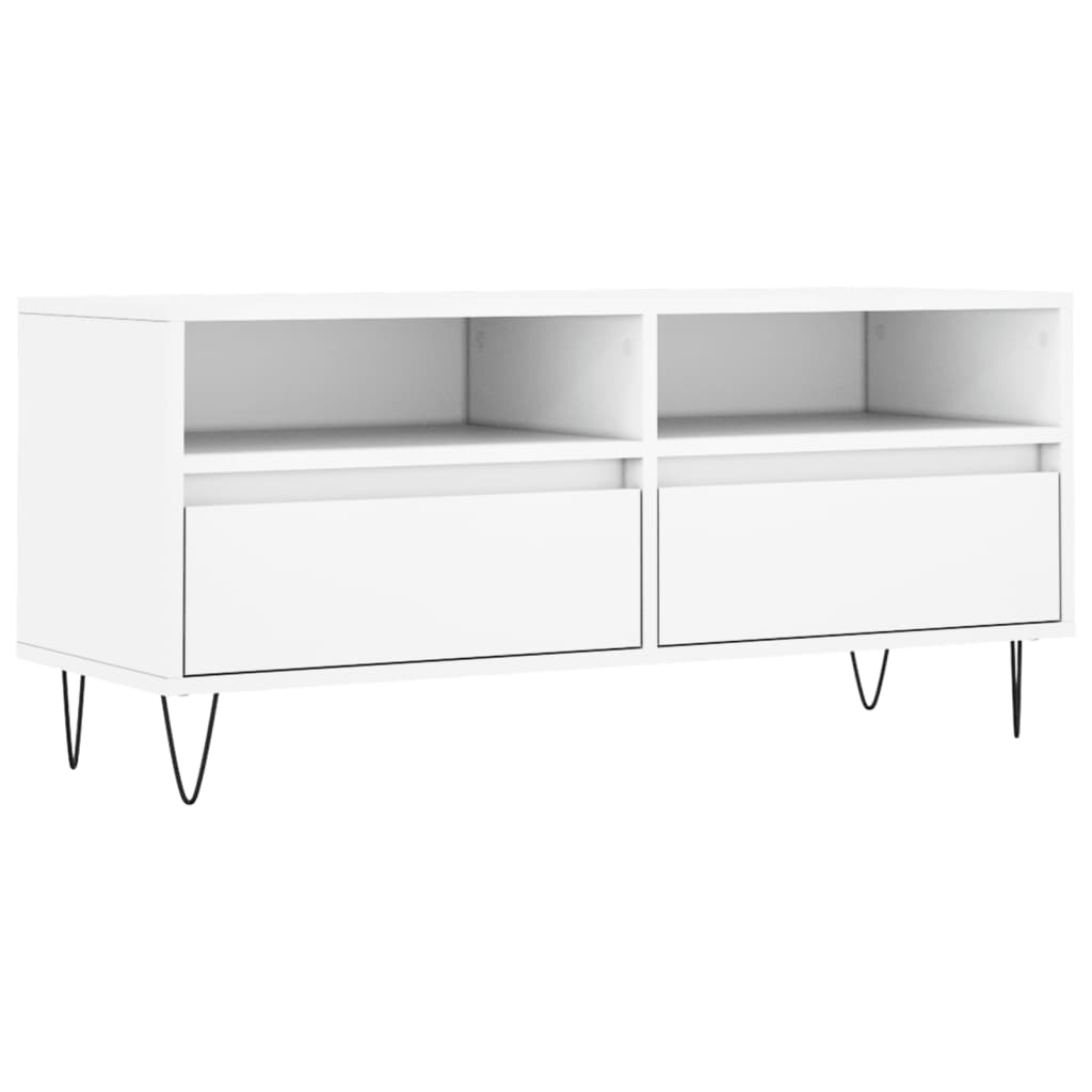fehér szerelt fa TV-szekrény 100x34,5x44,5 cm