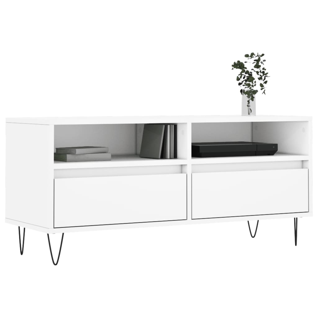 fehér szerelt fa TV-szekrény 100x34,5x44,5 cm