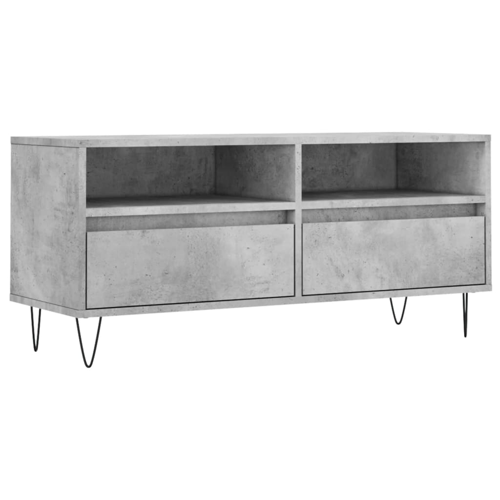 betonszürke szerelt fa TV-szekrény 100x34,5x44,5 cm