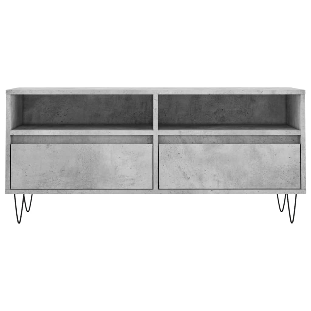 betonszürke szerelt fa TV-szekrény 100x34,5x44,5 cm