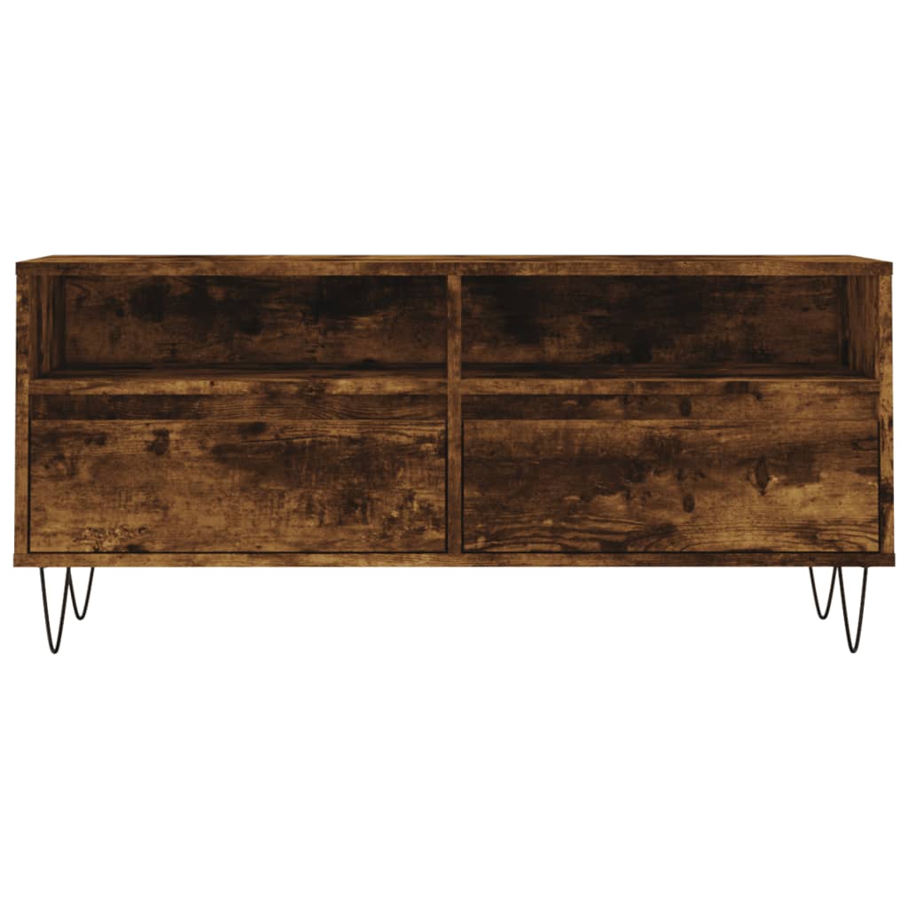 füstös tölgy színű szerelt fa TV-szekrény 100x34,5x44,5 cm