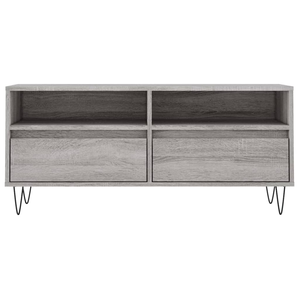 szürke sonoma színű szerelt fa TV-szekrény 100x34,5x44,5 cm