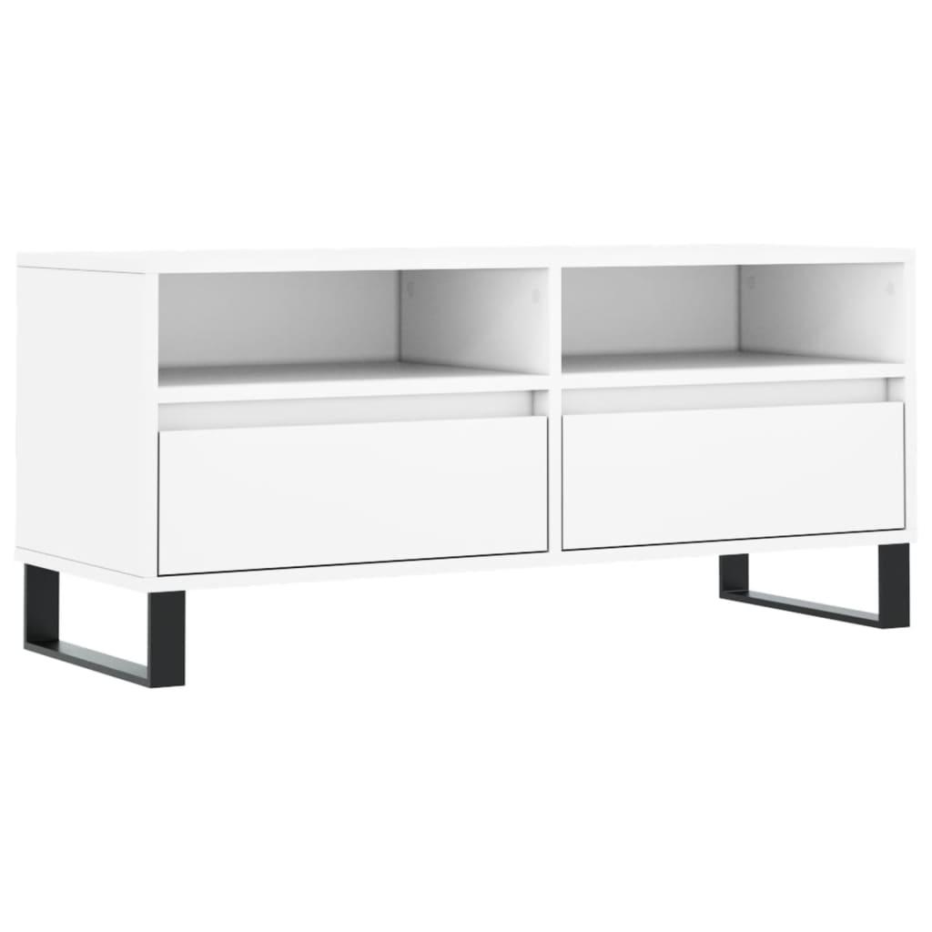 fehér szerelt fa TV-szekrény 100x34,5x44,5 cm
