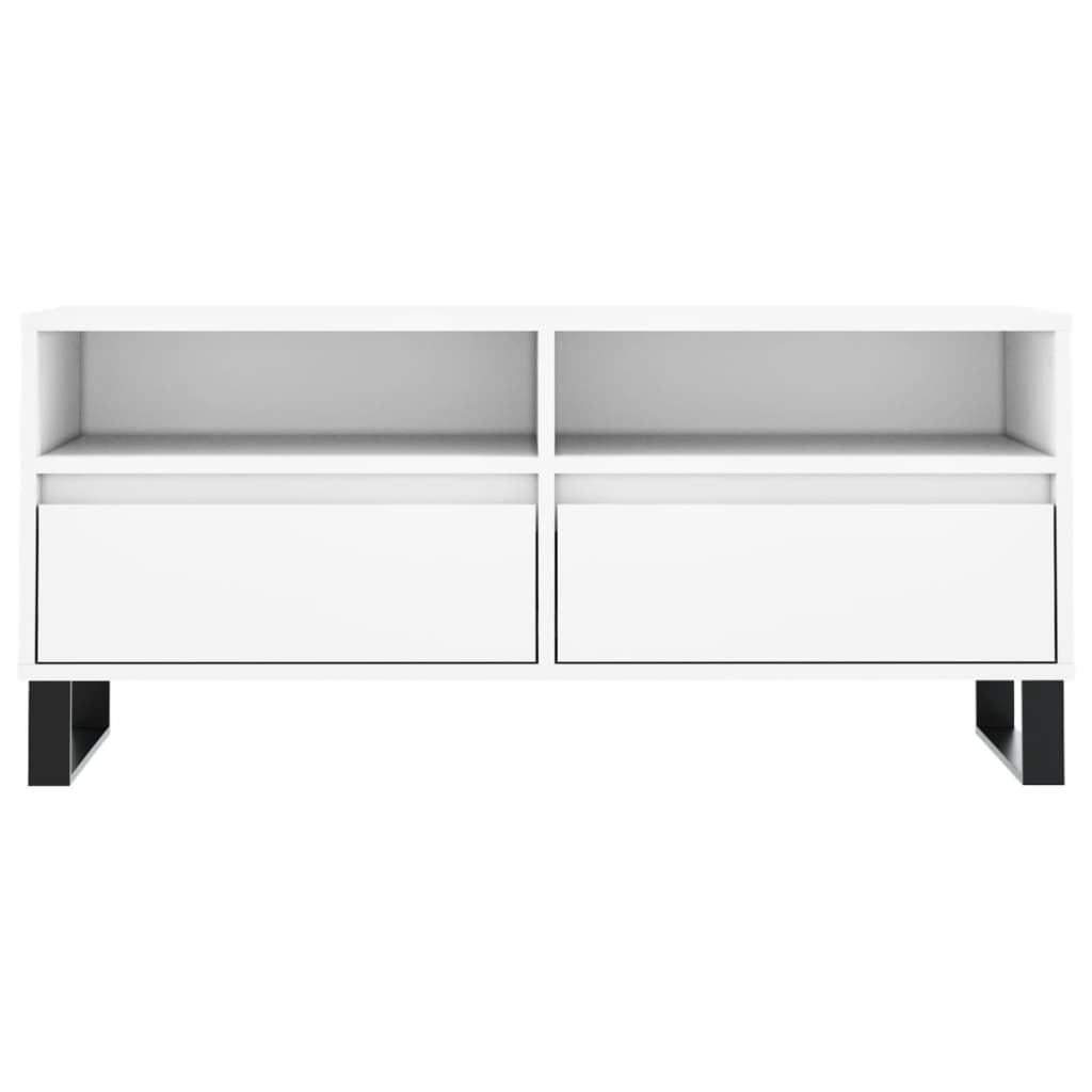 fehér szerelt fa TV-szekrény 100x34,5x44,5 cm