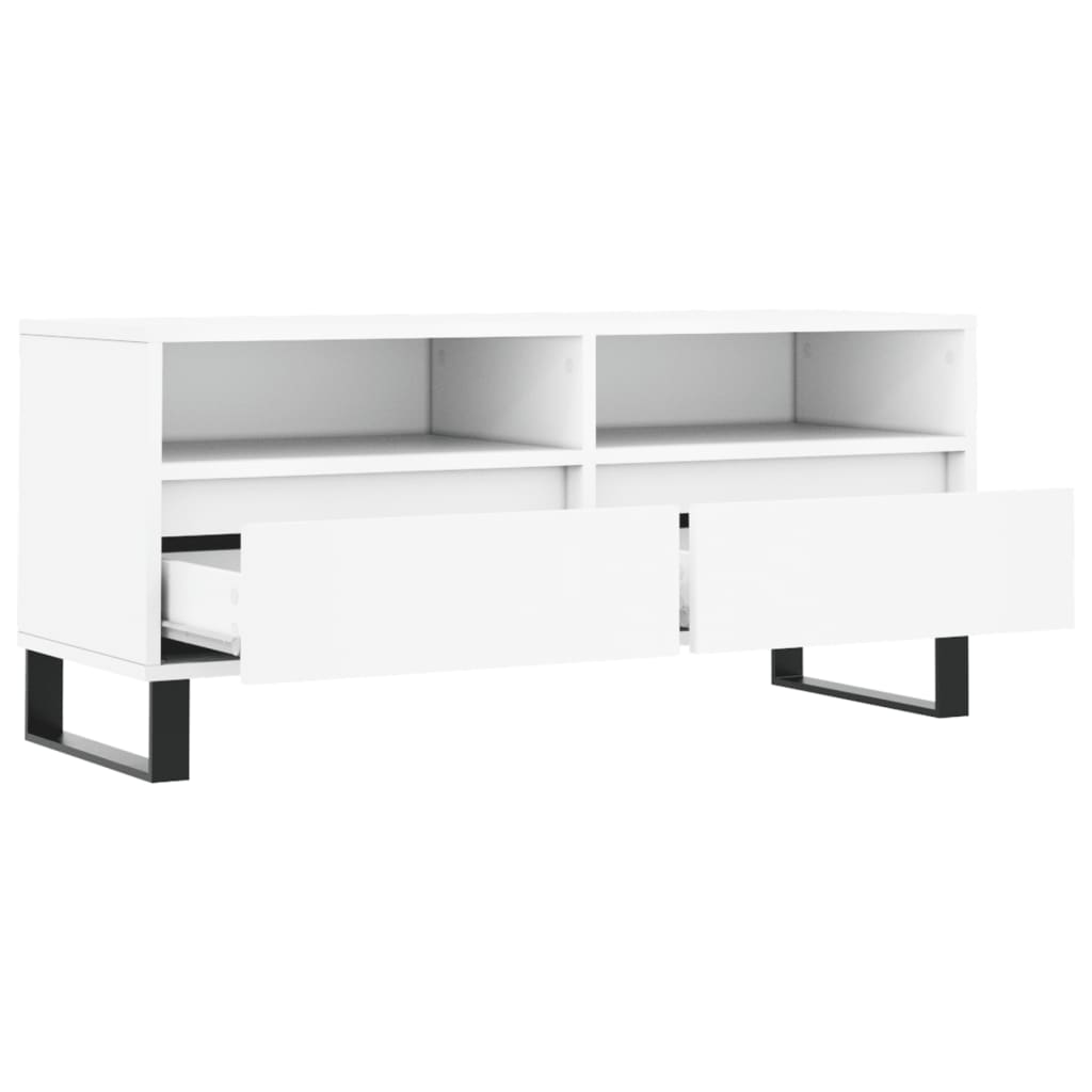 fehér szerelt fa TV-szekrény 100x34,5x44,5 cm