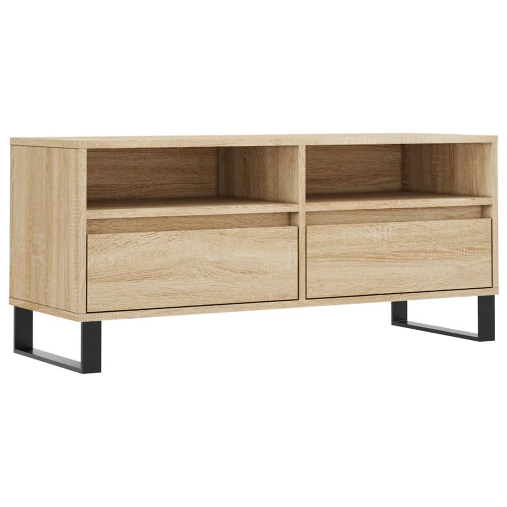 sonoma tölgyszínű szerelt fa TV-szekrény 100x34,5x44,5 cm