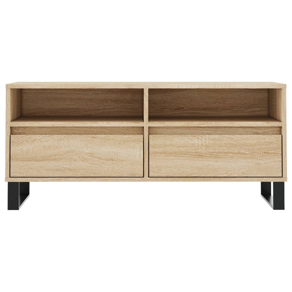 sonoma tölgyszínű szerelt fa TV-szekrény 100x34,5x44,5 cm