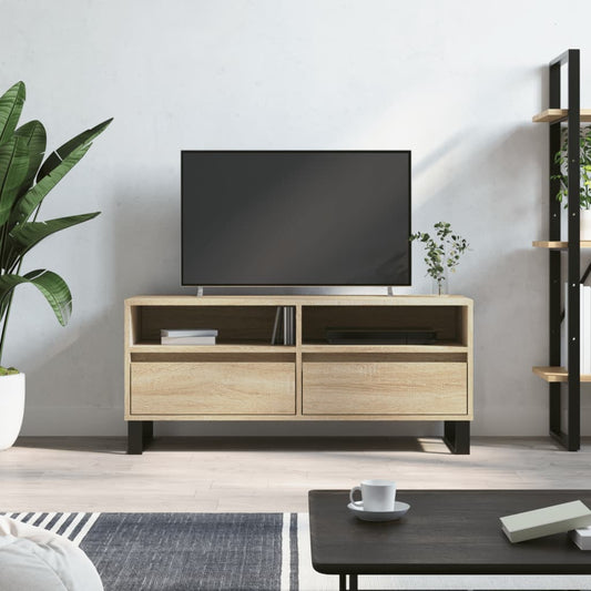 sonoma tölgyszínű szerelt fa TV-szekrény 100x34,5x44,5 cm