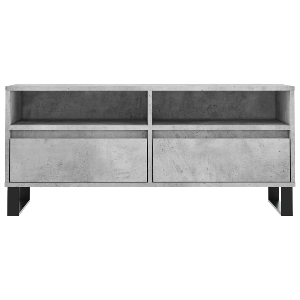 betonszürke szerelt fa TV-szekrény 100x34,5x44,5 cm
