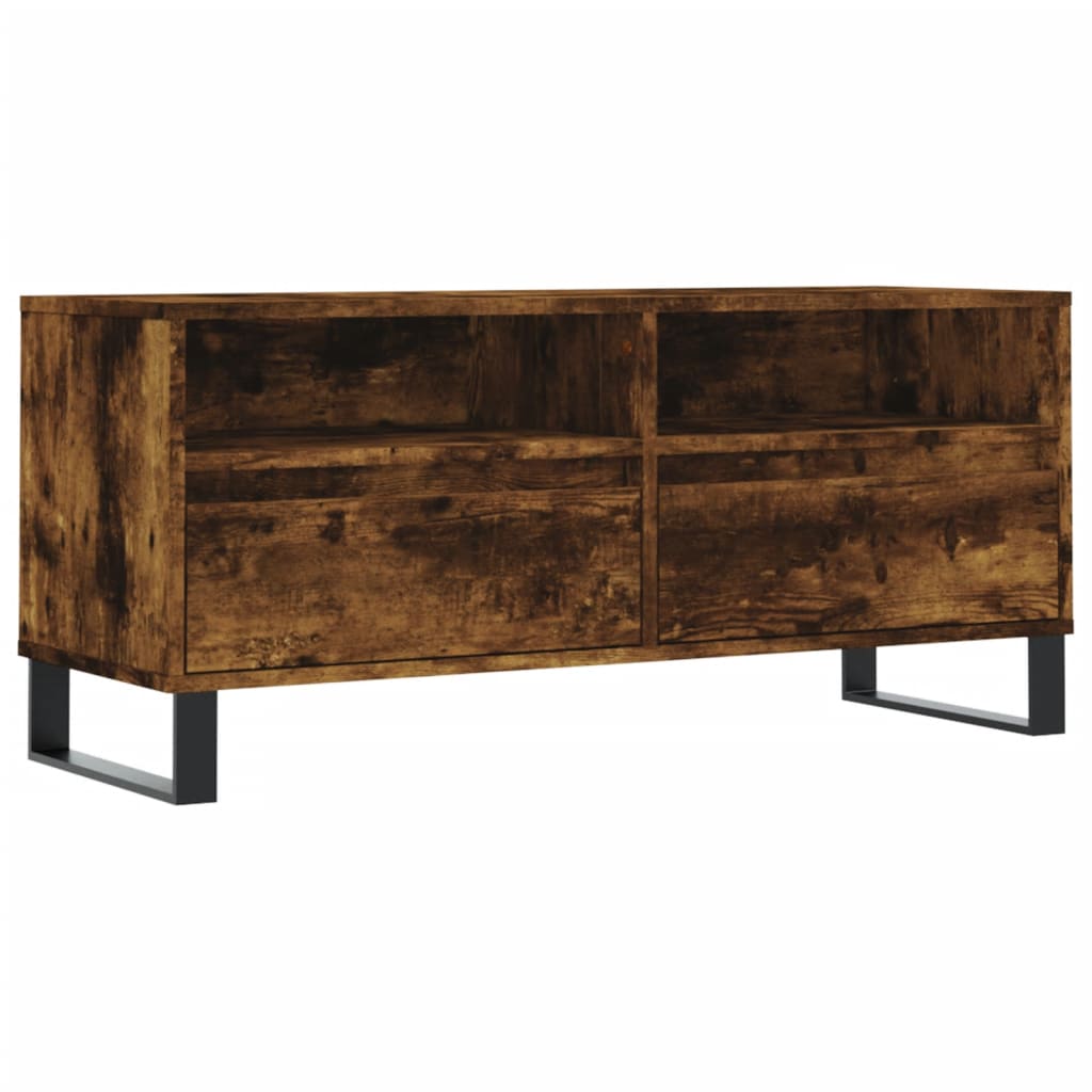 füstös tölgy színű szerelt fa TV-szekrény 100x34,5x44,5 cm