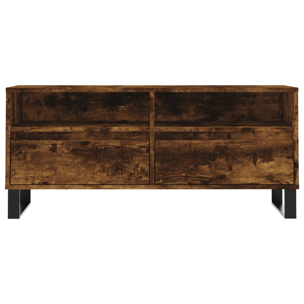 füstös tölgy színű szerelt fa TV-szekrény 100x34,5x44,5 cm