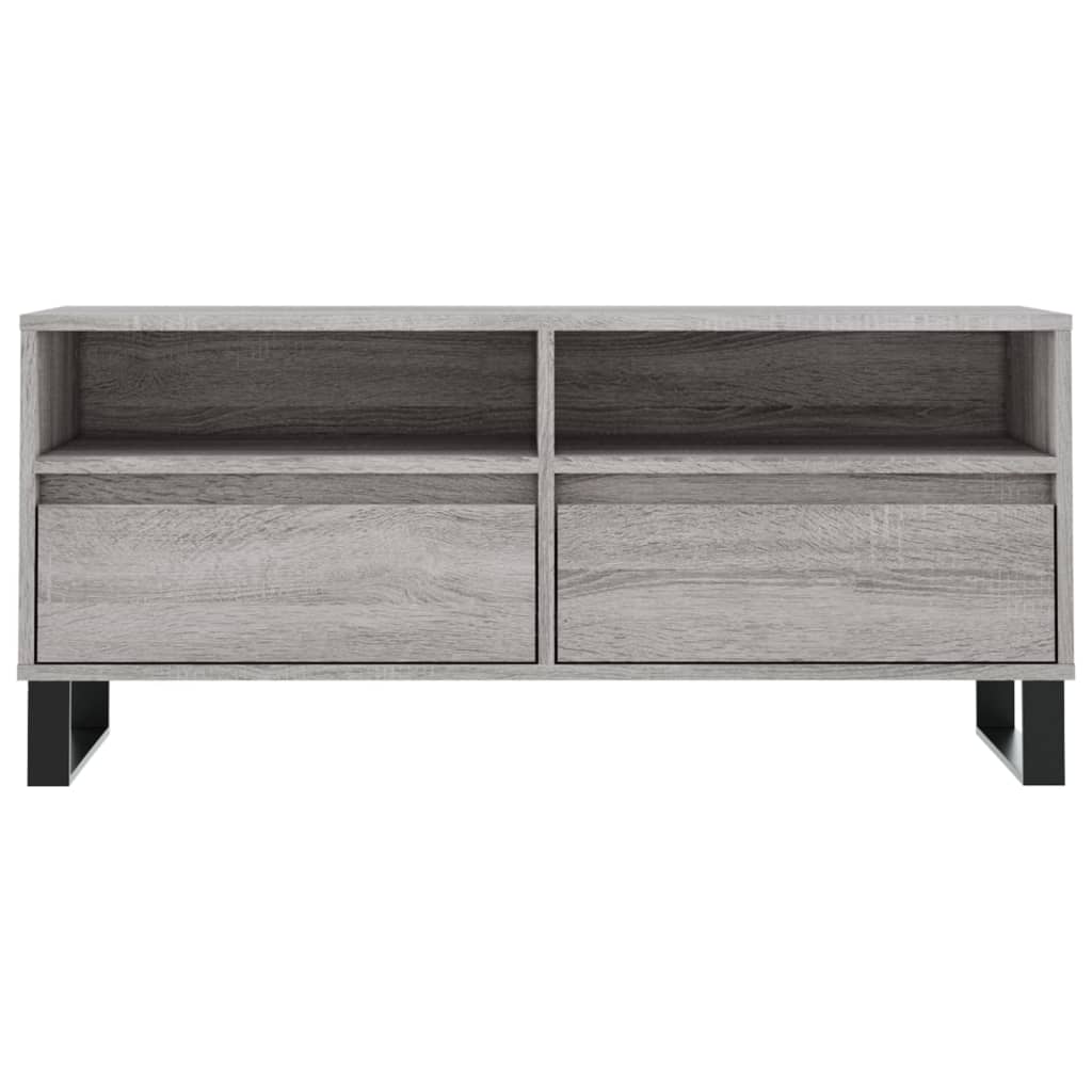 szürke sonoma színű szerelt fa TV-szekrény 100x34,5x44,5 cm