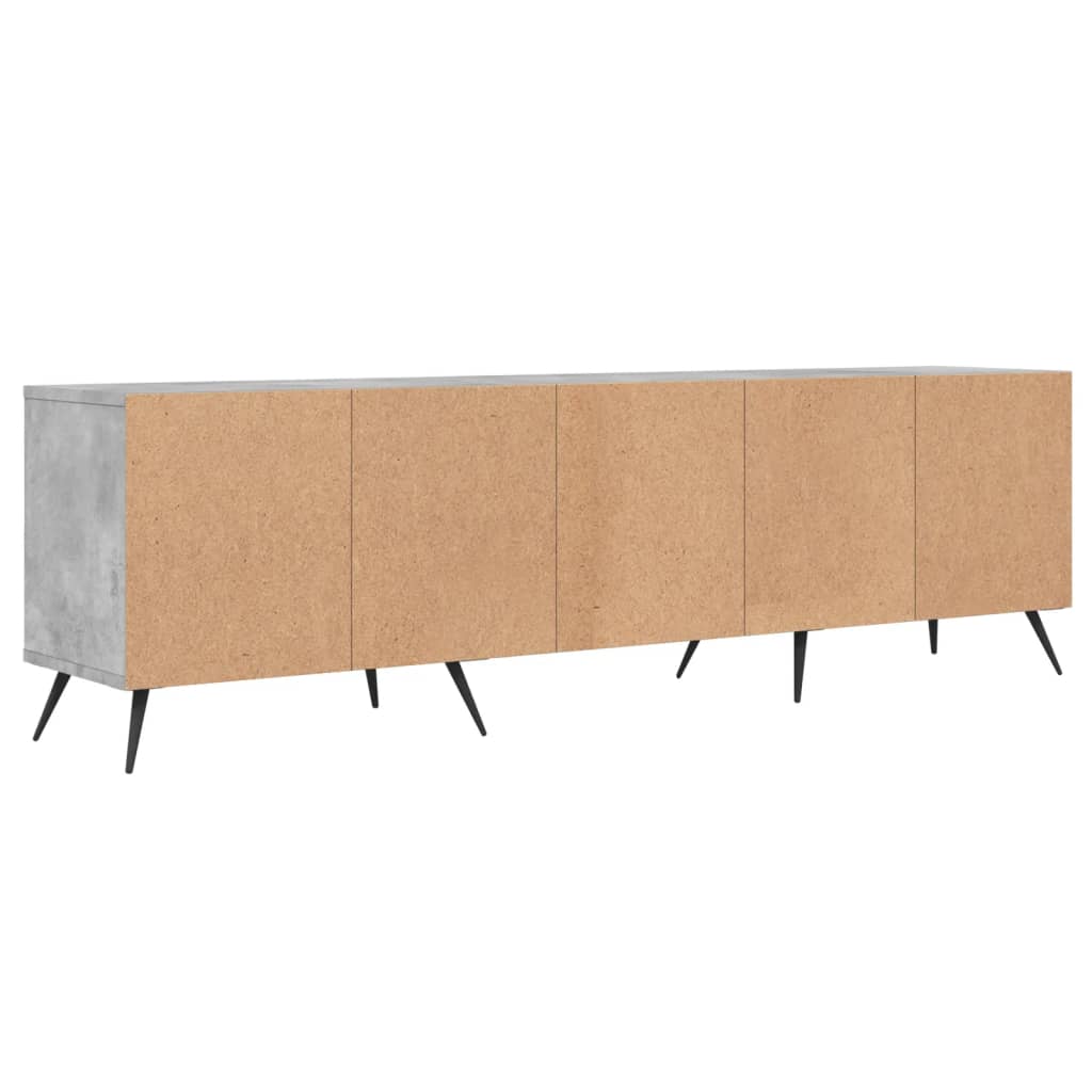 betonszürke szerelt fa TV-szekrény 150x30x44,5 cm