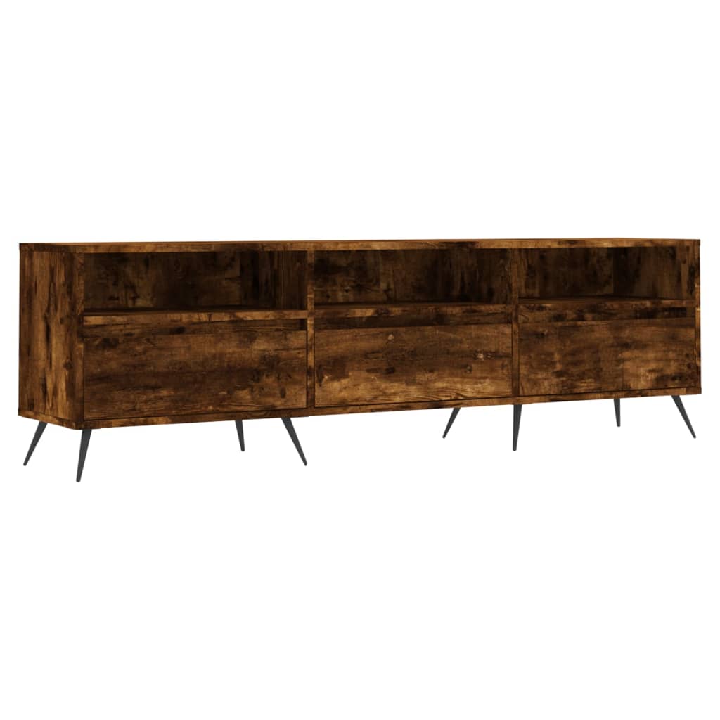 füstös tölgy színű szerelt fa TV-szekrény 150 x 30 x 44,5 cm