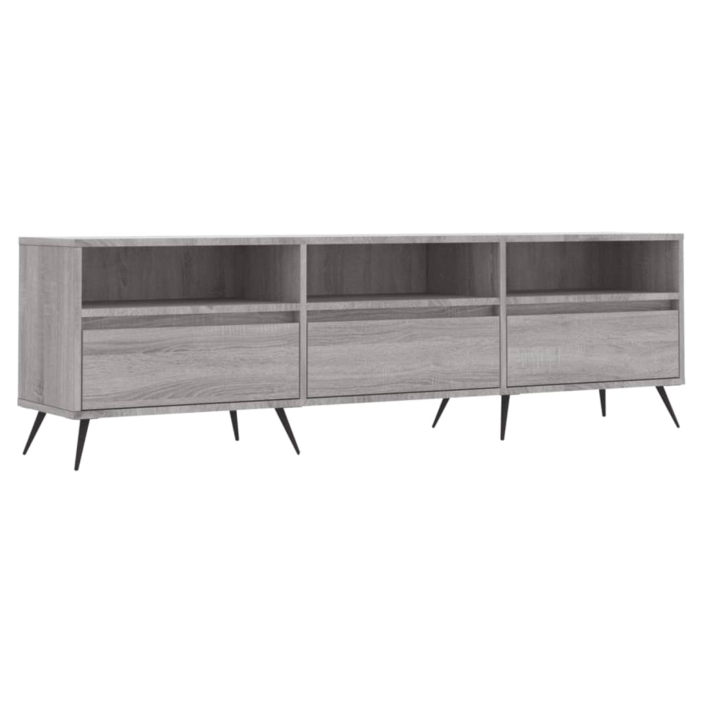 szürke sonoma színű szerelt fa TV-szekrény 150x30x44,5 cm