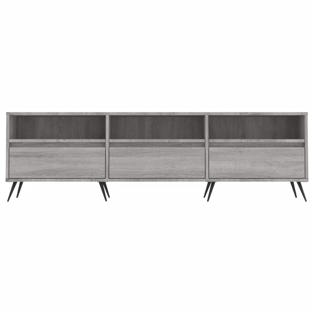 szürke sonoma színű szerelt fa TV-szekrény 150x30x44,5 cm