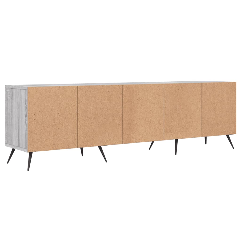 szürke sonoma színű szerelt fa TV-szekrény 150x30x44,5 cm