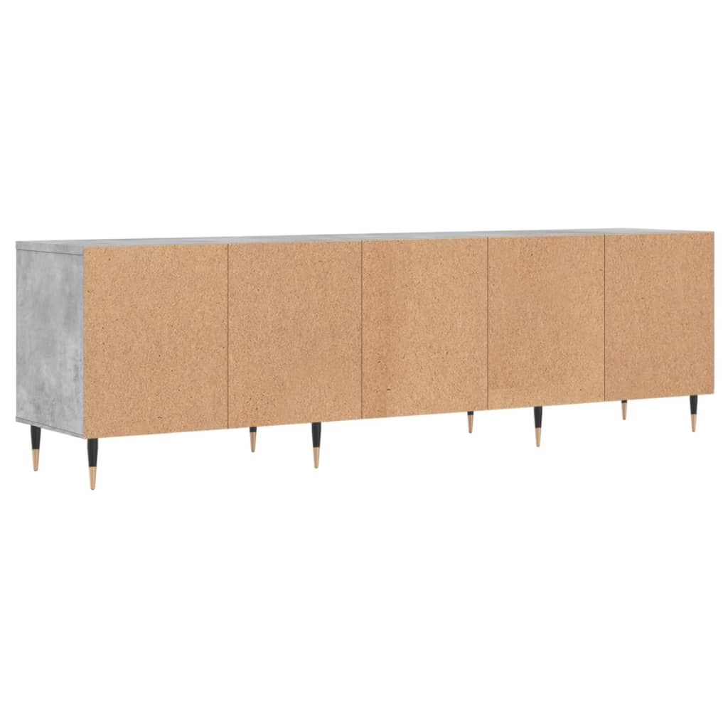 betonszürke szerelt fa TV-szekrény 150x30x44,5 cm