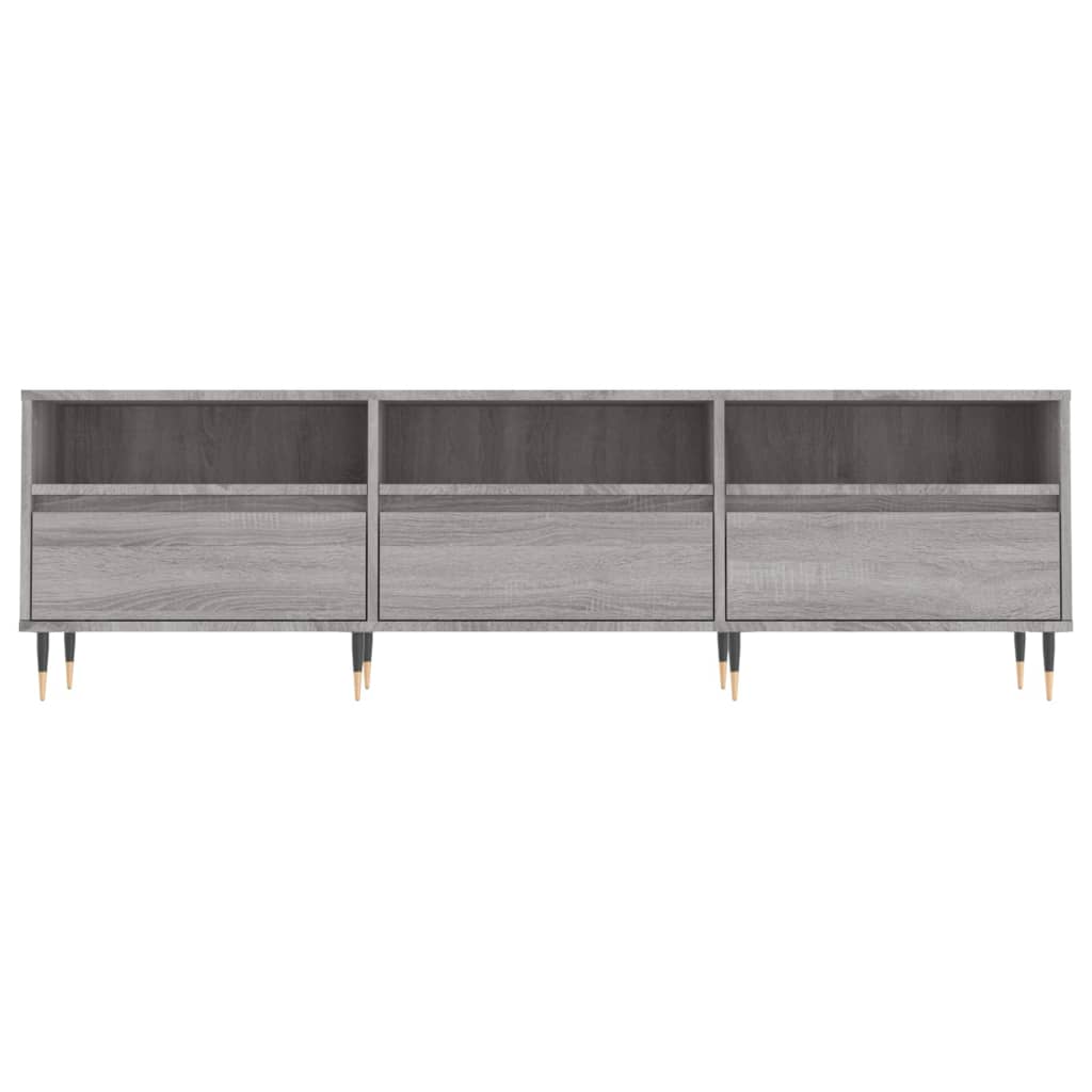 szürke sonoma színű szerelt fa TV-szekrény 150x30x44,5 cm