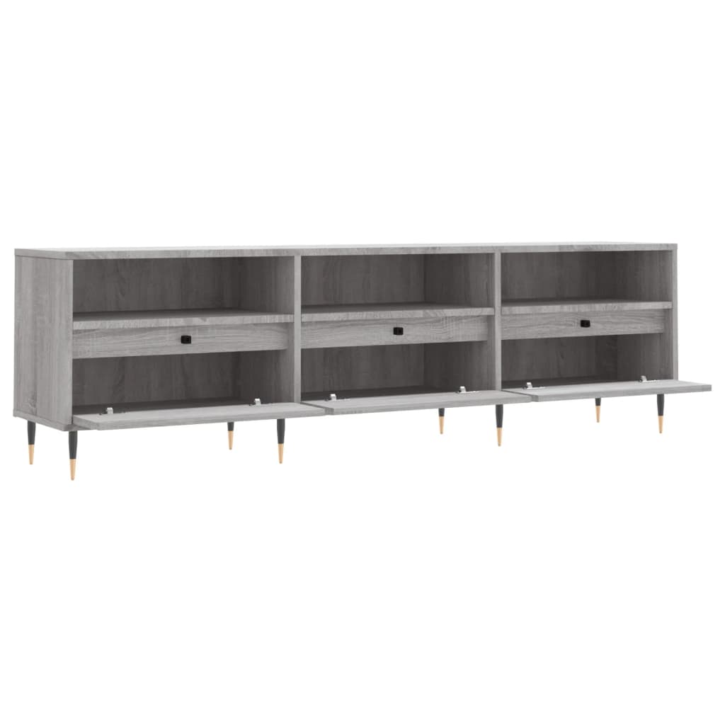 szürke sonoma színű szerelt fa TV-szekrény 150x30x44,5 cm