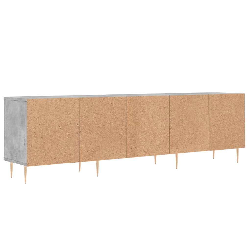 betonszürke szerelt fa TV-szekrény 150x30x44,5 cm
