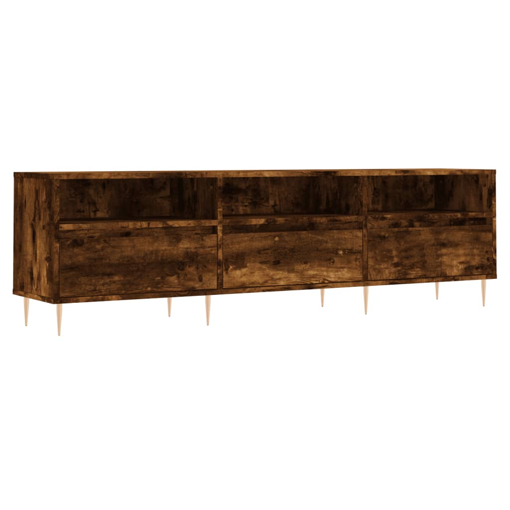 füstös tölgy színű szerelt fa TV-szekrény 150 x 30 x 44,5 cm