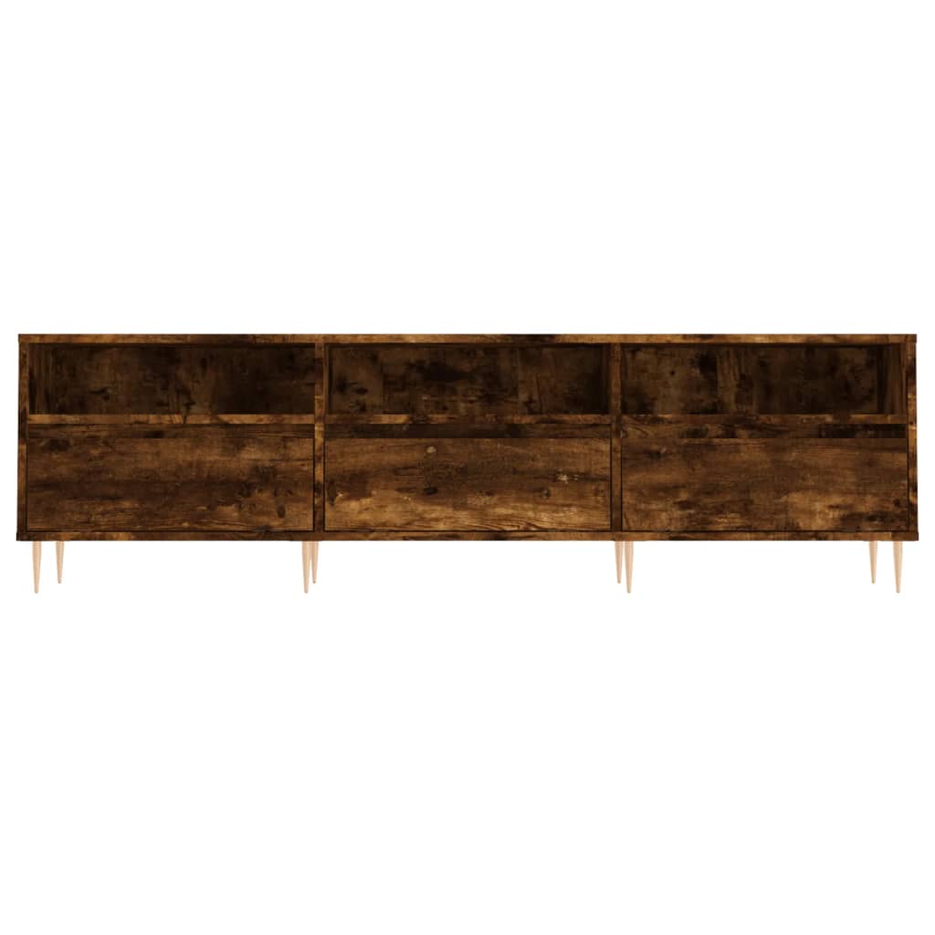 füstös tölgy színű szerelt fa TV-szekrény 150 x 30 x 44,5 cm