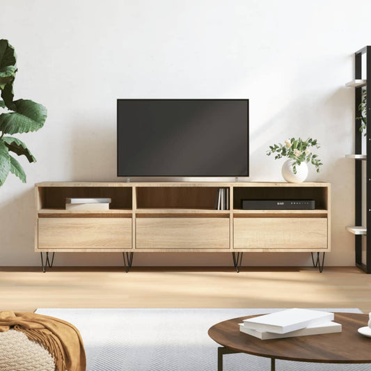 sonoma tölgy színű szerelt fa fali TV-szekrény 150x30x44,5 cm