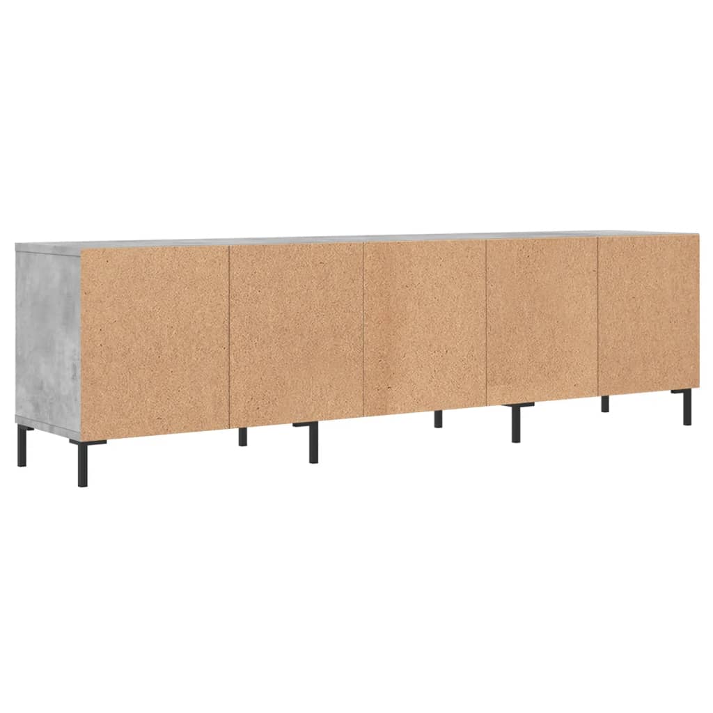betonszürke szerelt fa TV-szekrény 150x30x44,5 cm