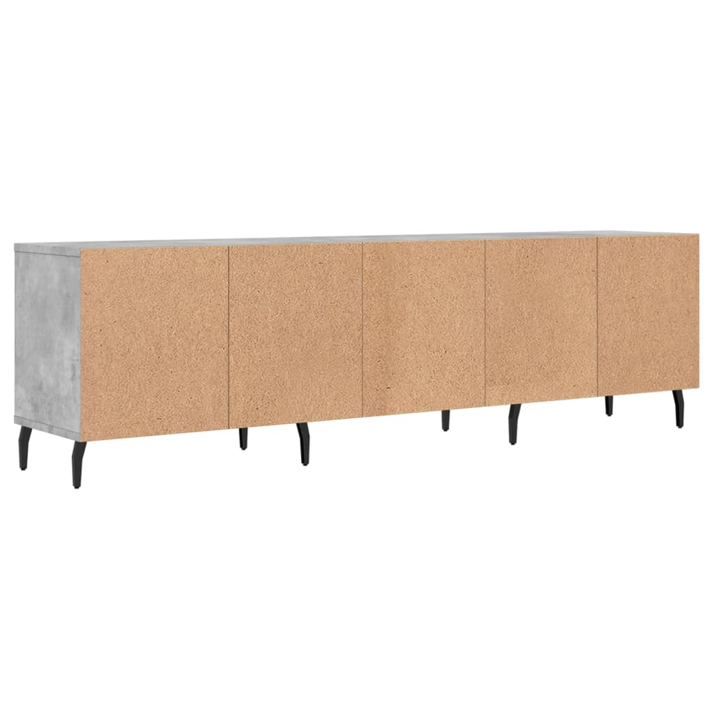 betonszürke szerelt fa TV-szekrény 150x30x44,5 cm