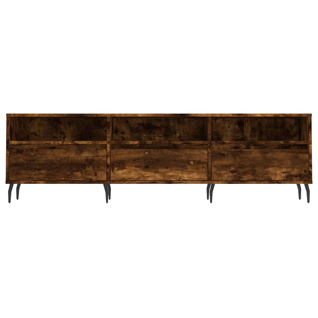 füstös tölgy színű szerelt fa TV-szekrény 150 x 30 x 44,5 cm